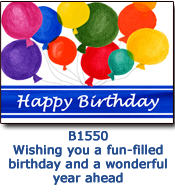 Balloons Custom Birthday Card